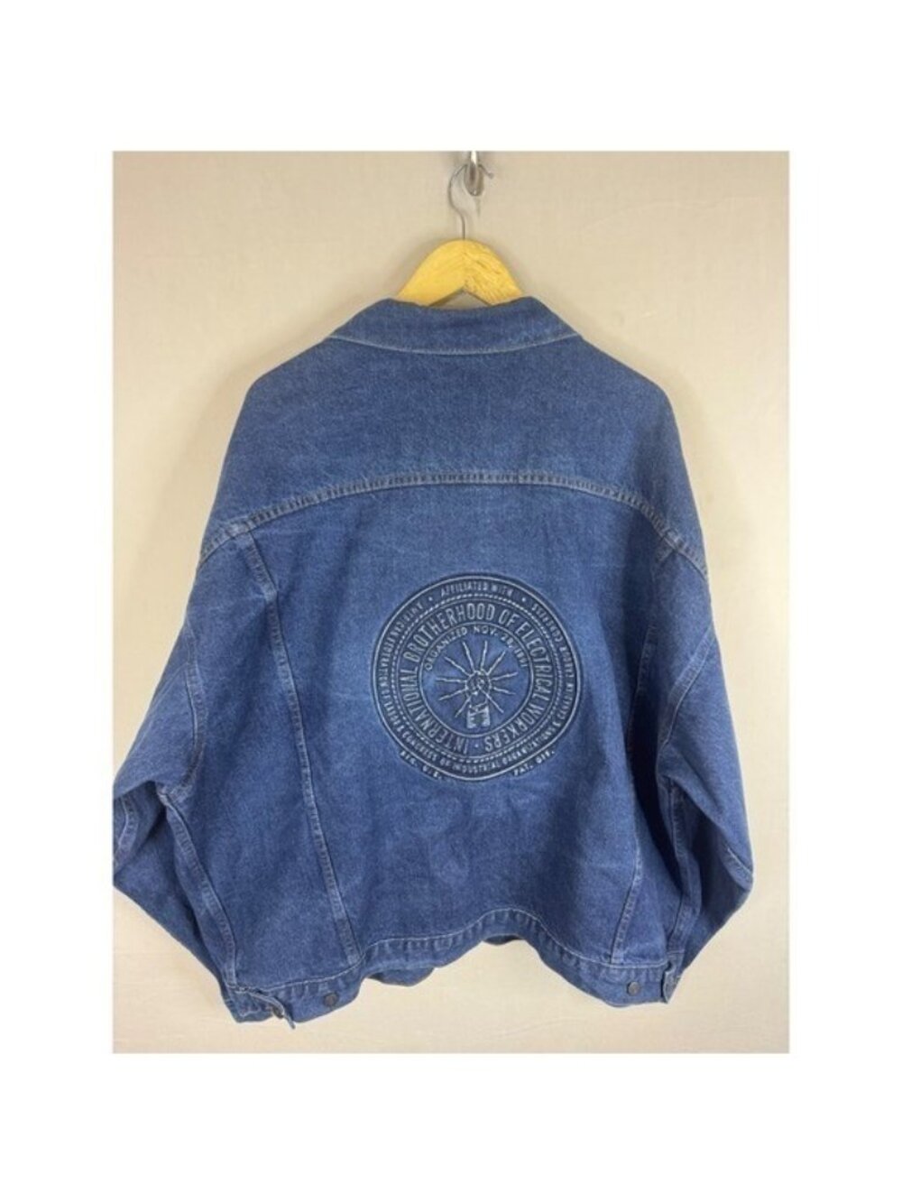 Vintage IBEW Denim Jacket Mens 4XL Blue Brotherhood of Electrical Workers USA